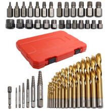 Comprehensive 49Piece Screw Extractor & Left Hand Drill Bit Set