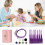 3.0mm-6.0mm Interchangeable Circular Knitting Needle Set with 7