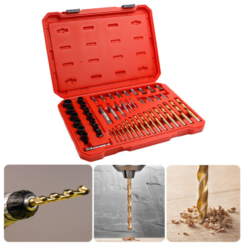 Comprehensive 49Piece Screw Extractor & Left Hand Drill Bit Set 1