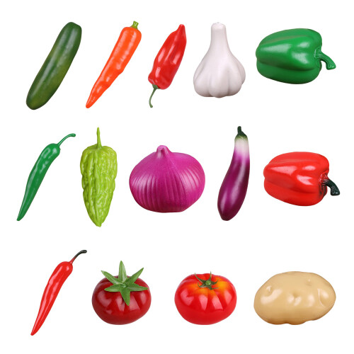6Pcs Realistic Artificial Vegetable Models-Green bell pepper 1