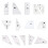 3/4/5Pcs Sewing Ruler Set for Quilting Clear-4 piece set C 2