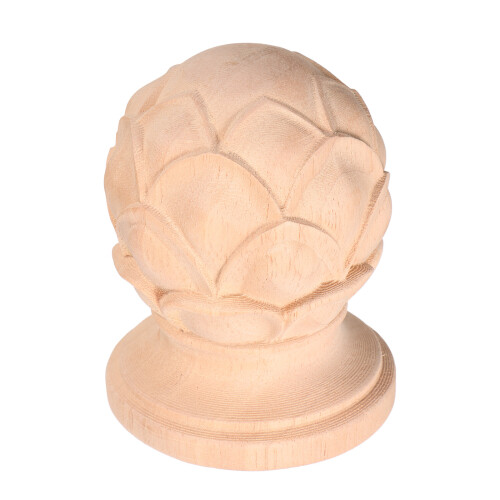 Wood Finials: Massiver Holz Treppenabschluss Mit Schnitzereien