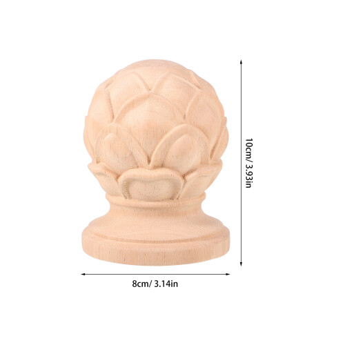 Wood Finials: Massiver Holz Treppenabschluss Mit Schnitzereien 2