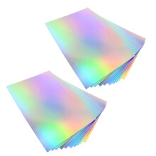 20 Carton Métallique Holographique Pour