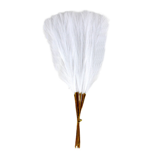 30Pcs Artificial Cattail Realistic Simulation Pampasgrass-White