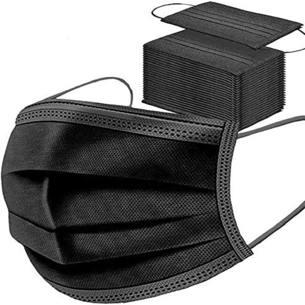 Comfortable Flat Elastic Ear Bands, Lightweight 4 Layer Protection Disposable Masks with High Filtration Efficiency, Ideal for Adults in Urban Environ