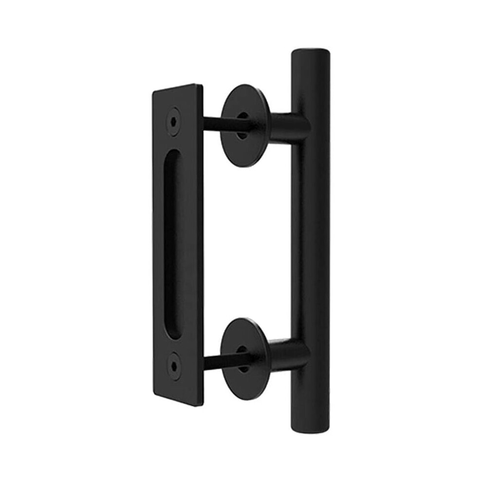 Invisible Handle Sliding Barn Door Pulls, Smooth Polished Chamfered Edges Heavy Duty, Ergonomically Design Matte Black Powder Coated Finish For Slidin 9454554441030