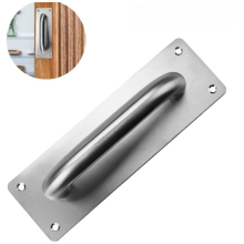 Maniglia per porta scorrevole tipo fienile, resistente alla ruggine, con piastra di spinta e trazione, facile installazione, in acciaio inossidabile,