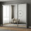 (250cm, Grey) FHI-DUBAI Mirrored Sliding Door Wardrobe 1