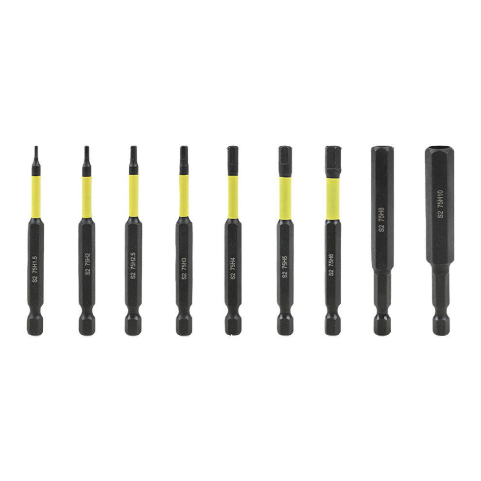 Upgraded Magnetic Hex Driver Bit With-9Pc Yellow Color Rin 7696000647227