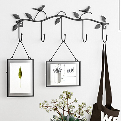 Robust and Generously Sized Wall Mounted Coat Rack, Decorative Hooks Easy Installation for Home Decoration (5Hooks) 2