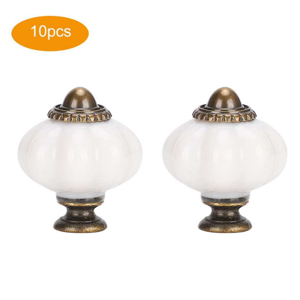 Elegant Pumpkin Shape Decorative Drawer Knobs, Antique Design Acrylic Pulls For Door, Drawer, Cabinet, Chest, Dressers, Ergonomically Designed Handle, 9454554446776