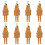 Traditional Flocking Nutcrackers Hanging-Earthy Yellow 8 1