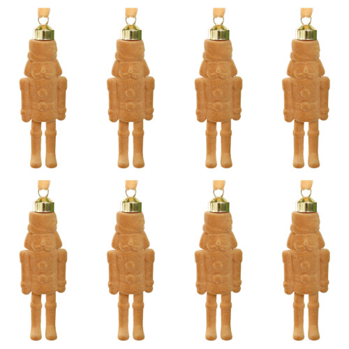 Traditional Flocking Nutcrackers Hanging-Earthy Yellow 8
