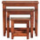 VidaXL vidaXL 3x Solid Acacia Wood Nesting Table Coffee Side Tea Accent Stand Desk 2