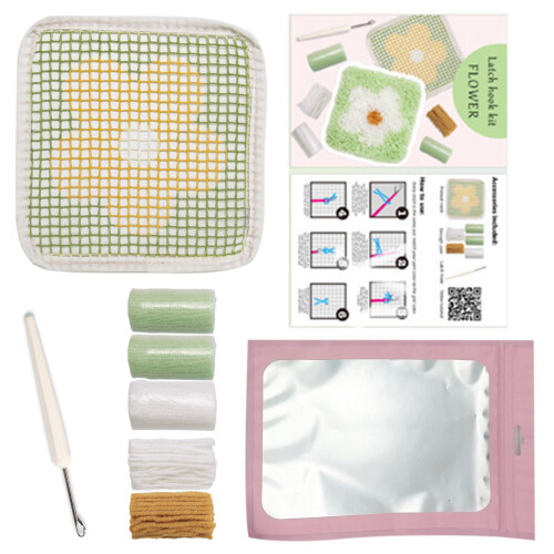 Riegelhaken-Sets, Untersetzer-Stricksets,-Hellgrün