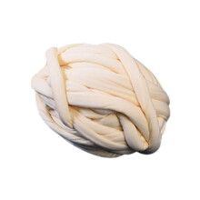 Bulky Cotton Yarns 18.59YardX2cm Knitting Yarns For-Custard