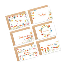Wildflower Greeting Cards With Envelopes For Weddings Parties-A