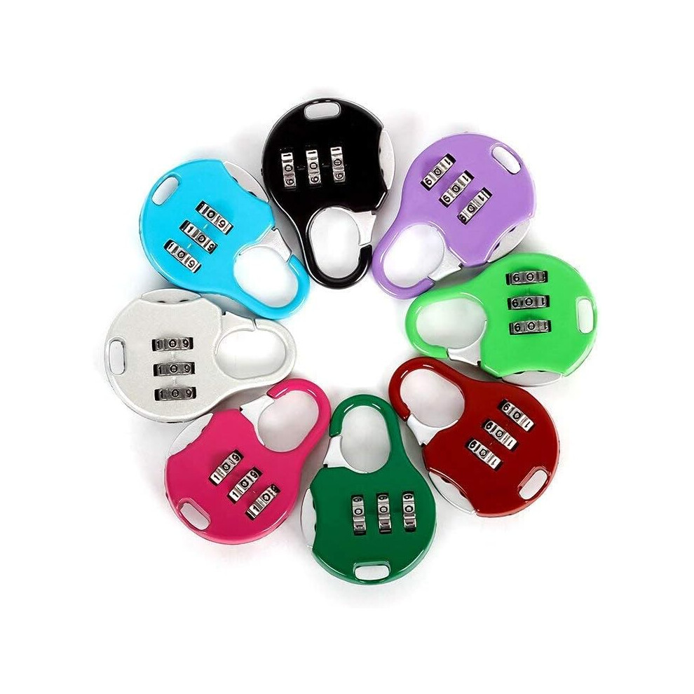 Zinc Alloy Security For Suitcase Luggage, Colorful Combination Padlocks Resettable Number Lock, Keyless Convenience Weather Proof (6 Pieces) 9454554478692