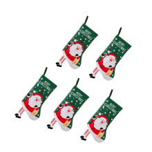 5er-Pack weiche Weihnachtsstrümpfe als Aufhänger für-ältere