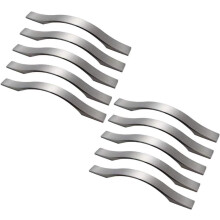 Köksdörrhandtag för skåplådor, garderobsbeslag med borstad silverfinish och enkel installation, lådhandtag i aluminiumlegering för koppar