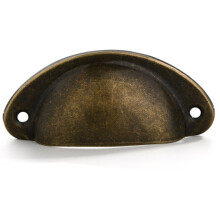 Slitstarka lådknoppar i hårdjärn, halvcirkelformade metallknoppar, klassiska drag, böjda, släta kanter, rustik design, vintagedekorativa