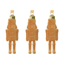 Flocking Nutcrackers Hanging Decorations-Earthy Yellow 3