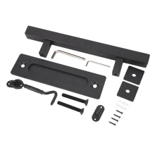 Maniglie per porte scorrevoli in acciaio massiccio verniciato a polvere nera, design ergonomico, resistenti, per uso interno ed esterno, resistenti