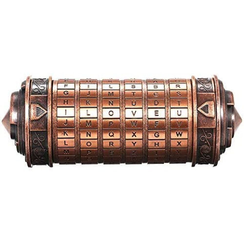 Προσαρμόσιμο παζλ μυστηρίου Da Vinci Code Cryptex από κράμα ψευδαργύρου με κρυφές θήκες,