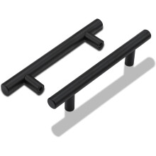 Mânere pentru sertare pentru dulapuri, rezistente la rugină, rezistente la coroziune, finisaj negru mat, design ergonomic, compatibilitate