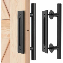 Maniglia per porta scorrevole tipo fienile facile da installare, maniglie per porte scorrevoli tipo fienile con impugnatura a filo, struttura in