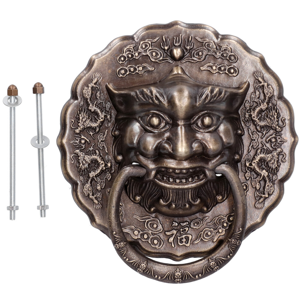 Elegant Lion Motif Door Pull, Bronze Lion Door Knocker With Robust Antique Style, Exquisite Workmanship For A Timeless Entrance 9454554450063