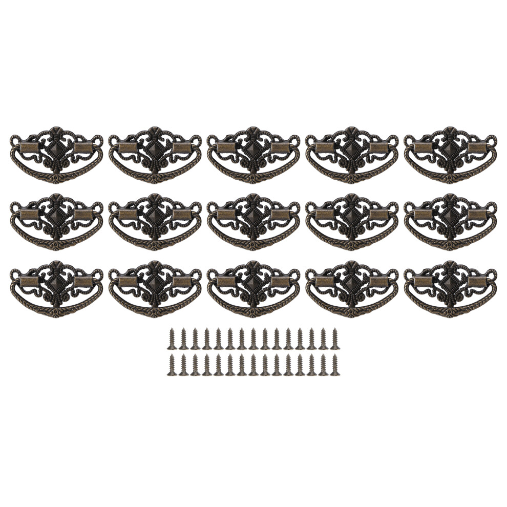 Bronze Tone Dresser Pulls, Antique Bronze Drawer Pulls With Exquisite Relief Texture, Zinc Alloy Furniture Hardware For Convenient, Simple & Fast 9454554450636