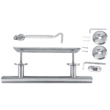 Sliding Barn Door Handle Set, Heavy Duty Solid Steel Construction, Easy Installation with Mounting Hardware, Enhances Rustic Charm for Indoor Outdoor