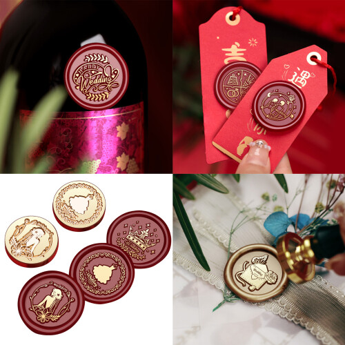 Brasses Stamp Sealing Head Envelopes Invitation Greeting-HLJ03 2