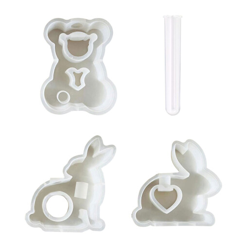 Hasen Bär Harzformen Silikon für Vase Hydroponische-2 1