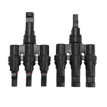 Conectores de derivação solar de fácil instalação, conexão paralela plug and play, conector durável, resistente à corrosão, trava integrada,