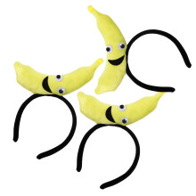 3Stk Tropische Party Stirnband Gelbes Banane Thema Kopfschmuck