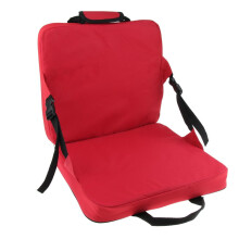 Almofada externa com encosto para instalações esportivas, almofada para arquibancada esportiva com design dobrável e bolso para armazenamento,