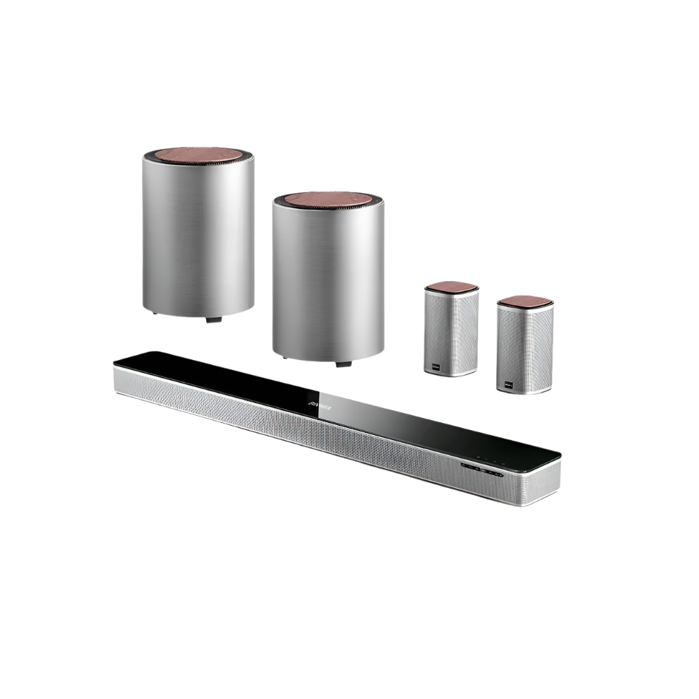 Binnifa Home Audio Soundbar With Dolby Dts Decoding, Dual Bass Surround, Dual Microphones, And High-Power Subwoofer For Theater-Quality Sound 313032792776