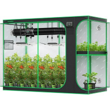 Premium Multi-Chamber Mylar Grow Tent with Reflective Interior & Floor Tray for Hydroponic Gardening