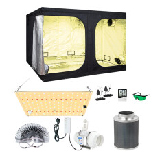 Beylsion Full Spectrum LED Grow Tent Kit with 1200W/1000W Lights, Adjustable Speed Duct Fans & Activated Carbon Filter