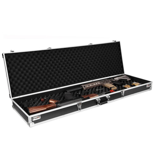 Heavy-Duty Lockable Aluminum Alloy Gun Storage Case - Extra Large Capacity