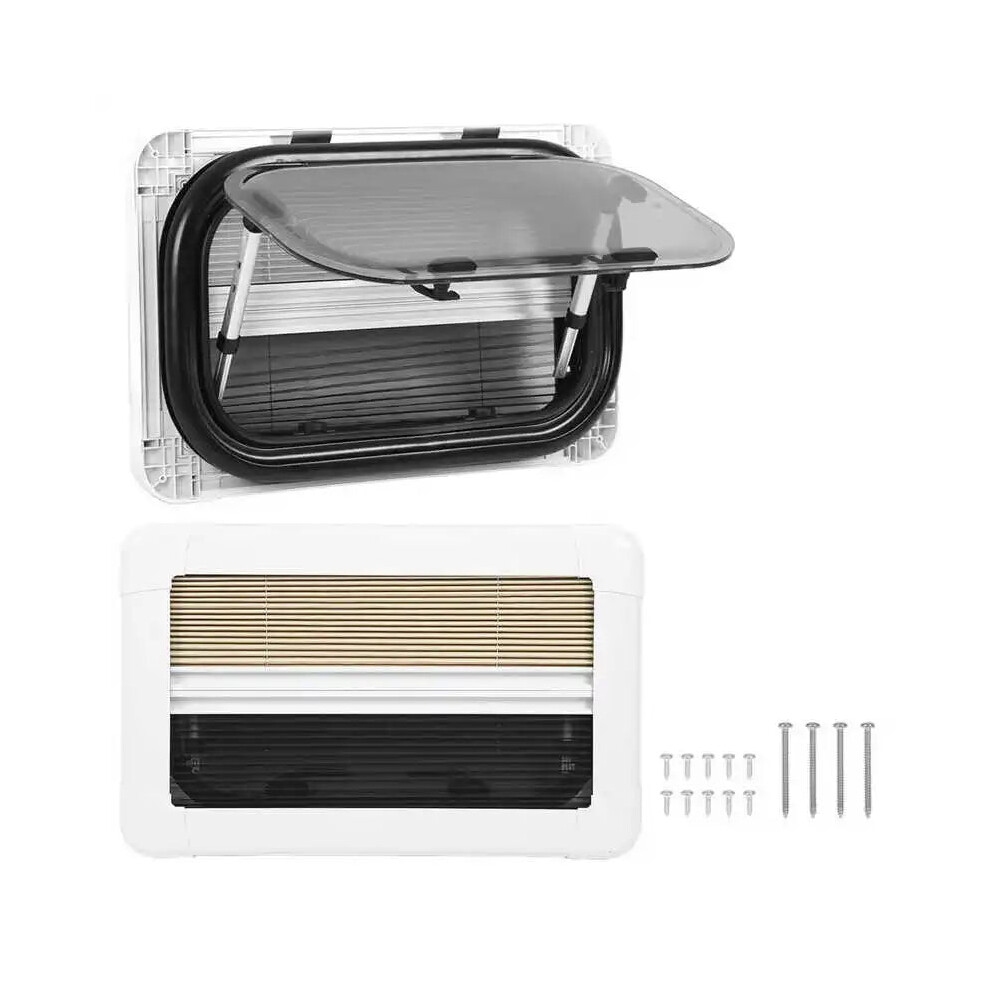 Push-Out Rv Window With Sunshade Screen - 500Mm X 300Mm, Uv Protection & Insect Proof For Campers & Trailers 7445020394303