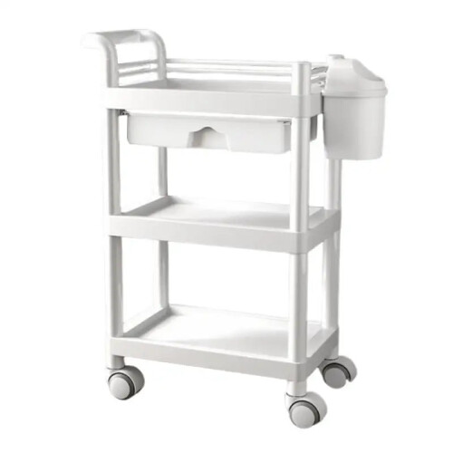 3-Tier Mobile Utility Cart with Easy-Glide Wheels for Efficient Space Management