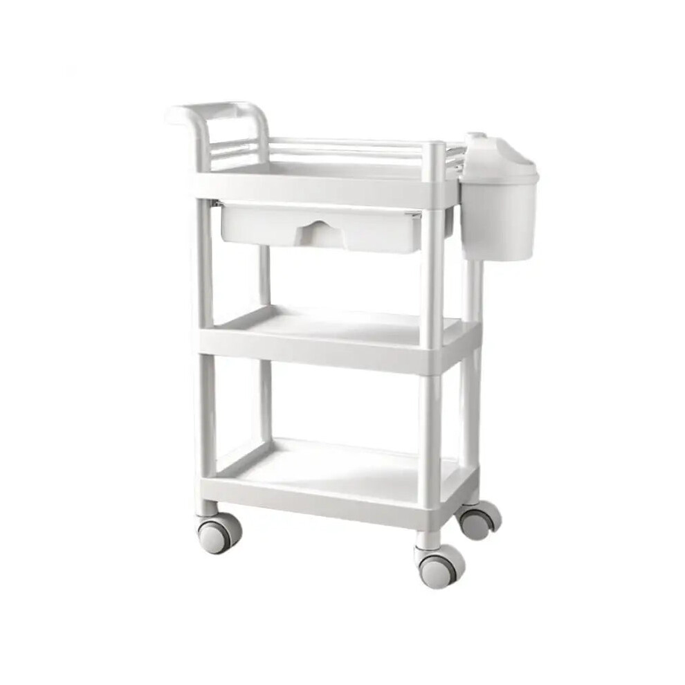 3-Tier Mobile Utility Cart With Easy-Glide Wheels For Efficient Space Management 313114481420