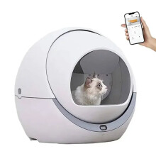 Smart WiFi Automatic Self-Cleaning Cat Litter Box with Rotating Tray & Detachable Potty