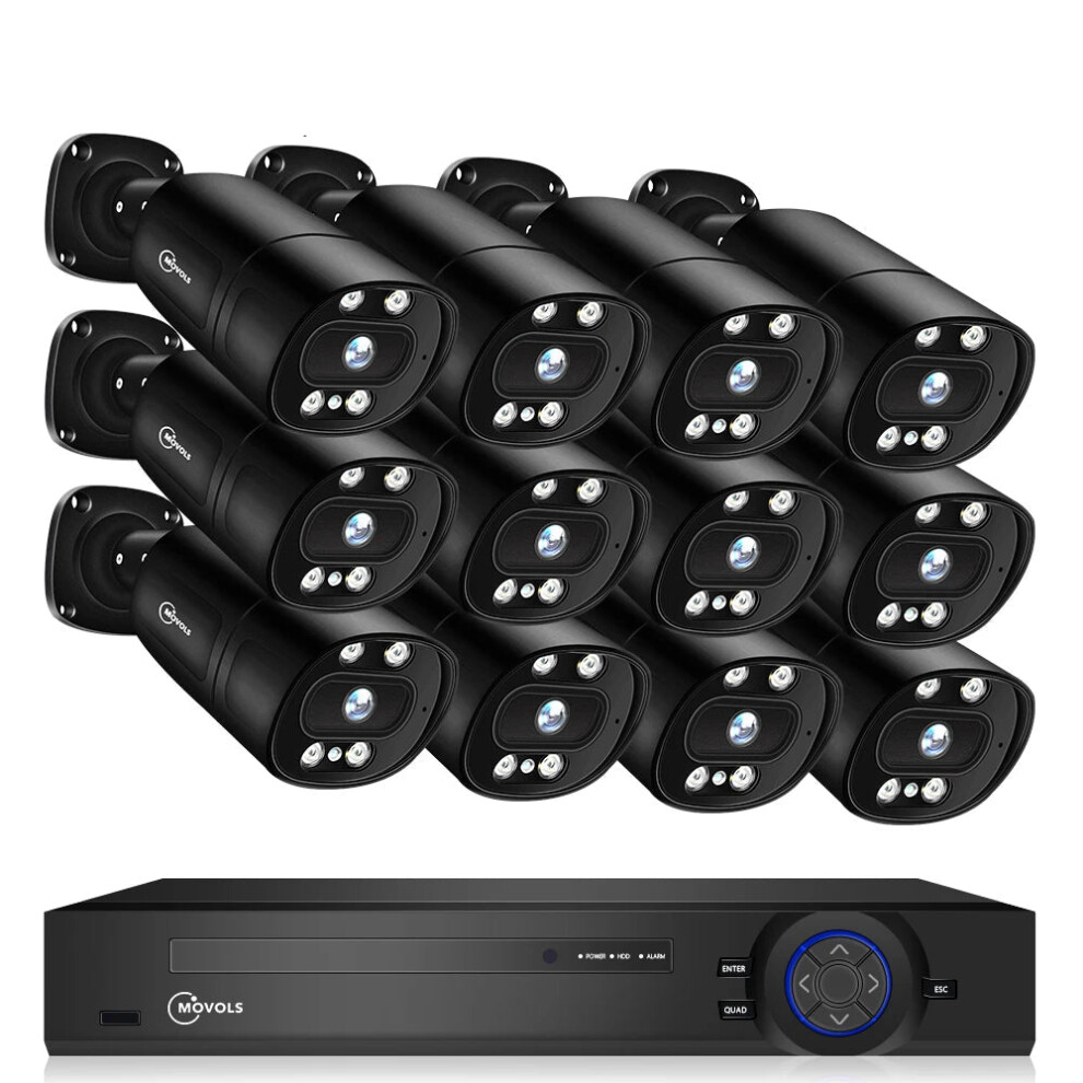 Movols 4K 16-Channel Xmeye Poe Security Camera System With 5Mp/8Mp Two-Way Audio, Ai-Powered Cctv Surveillance Kit 7445025439412
