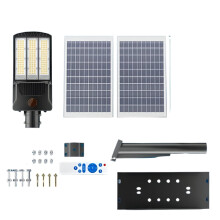 Krachtige 80.000lm solar straatverlichting met dubbele zonnepanelen en bewegingssensor – I voor tuinen, muren en parkeerterreinen