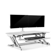Ergonomic Height Adjustable Gas Spring Monitor & Laptop Mount - Sit-Stand Workstation